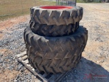 SET OF KUBOTA WHEELS AND TIRES