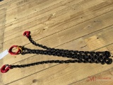 (1) NEW 5/16IN 7FT DOUBLE CHAIN SLINGS