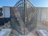 NEW 20 FT BI-PARTIN WROUGHT IRON GATE, DEER