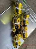 (5) NEW 1.5IN X 15FT RATCHET STRAPS WITH J HOOKS