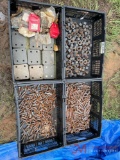 PALLET OF ASSORTED BOLTS, NUTS, AND BRAKE PADS