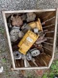 CRATE OF VARIOUS HYDRAULIC PUMPS