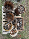 PALLET OF BOLTS, NUTS, WASHERS