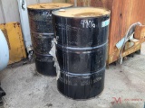 (2) 55 GALLON METAL DRUMS