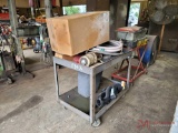 METAL ROLLING CART W/ CONTENTS