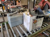 BOX OF VARIOUS PARTS, PNEUMATIC BUFFER, CONTROL PANEL