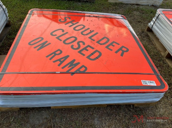 PALLET OF ALUMINUM ROAD SIGNS