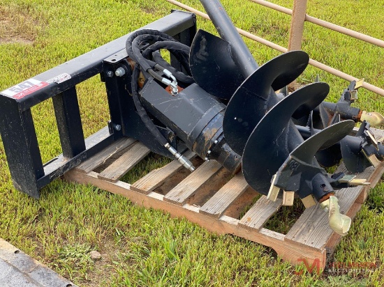 NEW HYDRAULIC AUGER SKID STEER ATTACHMENT