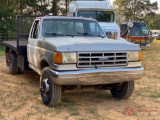 1990 FORD F350 FLATBED TRUCK