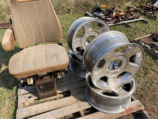 SEAT AND (4) ALUMINUM WHEELS