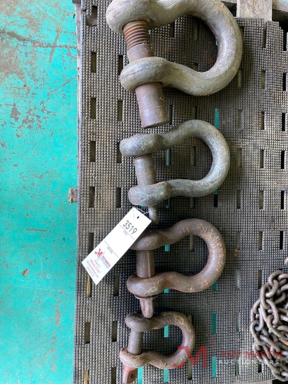 (4) VARIOUS SIZE D-RING SHACKLES