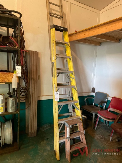 HUSKY 8' A FRAME LADDER, 2' KELLER STEP LADDER