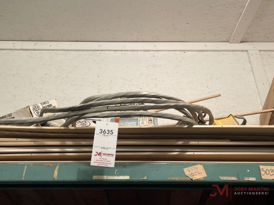 CONTENTS OF SHELF, SIDING, ELECTRICAL WIRE