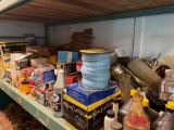 CONTENTS OF SHELF, VARIOUS OIL, FUEL, AND HYDRAULIC FILTERS