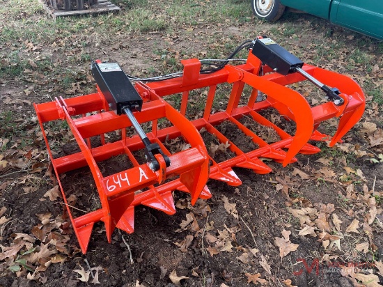 72" HYDRAULIC ROOT GRAPPLE SKID STEER ATTACHMENT