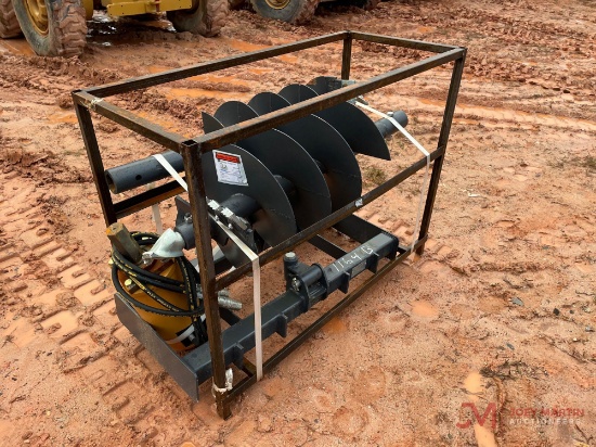 NEW TROJAN HYDRAULIC SKID STEER AUGER W/ 18" & 12" BITS