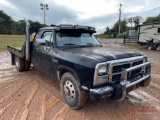 1992 DODGE RAM 350 EXTENDED CAB FLATBED TRUCK