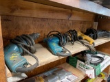 (4) VARIOUS ELECTRIC DRILLS, (MAKITA, BOSCH, DEWALT)