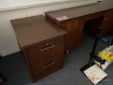 DESK AND TWO END TABLES