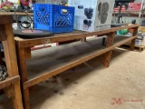 9' X2' 2 SHELF WOODEN TABLE