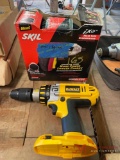 DEWALT 18V CORDLESS DRILL, SKIL CORDLESS DRILL WITH CASE CHARGER