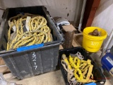NUMEROUS BOXES OF ROPE AND PULLEYS