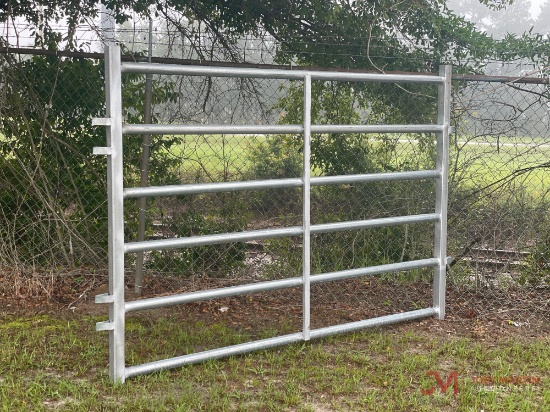 (1) NEW 8' GALVANIZED 6 BAR PANEL