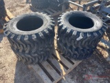 (4) NEW 12-16.5 SKID STEER TIRES