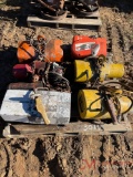 PALLET OF VARIOUS ELECTRIC CHAIN HOIST, UNKNOWN CONDITION
