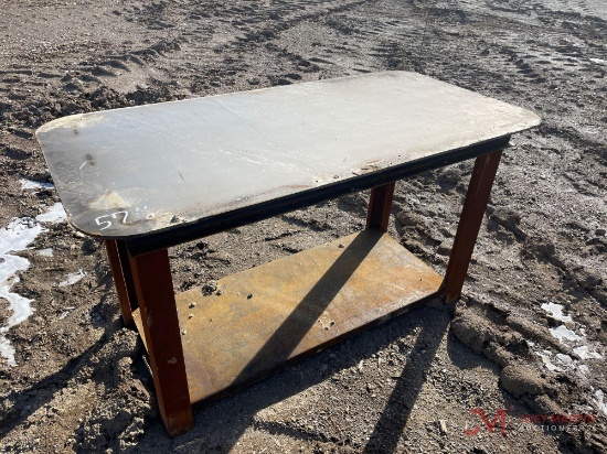 57" HEAVY DUTY METAL SHOP TABLE