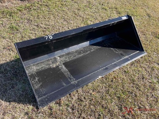 NEW 78" SMOOTH SKID STEER BUCKET