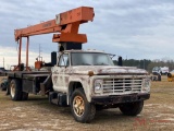 FORD F-800 FLATBED CRANE TRUCK