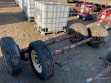 8 LUG TRAILER AXLE WITH WHEELS, TIRES, SPRINGS, AND BRAKES