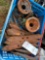 CRATE OF NEW PLOW POINTS AND SPACERS