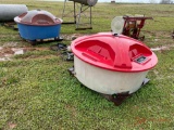 (2) CATTLE LICK TANK W/SKIDS W/ 2 NEW WHEELS