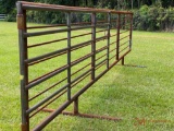 (1) NEW 24' 8 BAR FREE STANDING PANEL W/ 12' SWING GATE