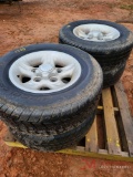 (4) 235/70 R16 USED TIRES AND LAND ROVER WHEELS