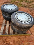 (4) 225/60 R16 USED TIRES WITH WHEELS