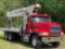 1998 MACK CL713 T/A CRANE TRUCK, GOLD DOG