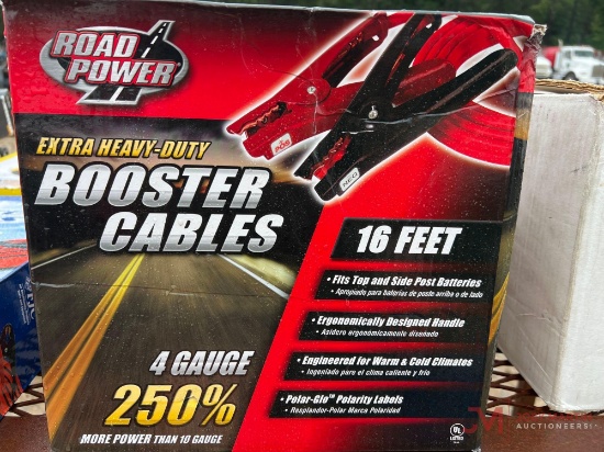 NEW ROAD POWER 4 GAUGE 16' BOOSTER CABLES