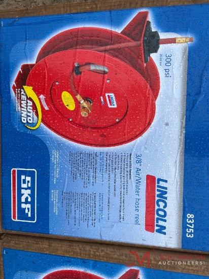 NEW LINCOLN 3/8" AIR/WATER HOSE REEL