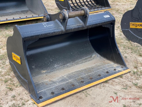 NEW TROJAN 60" EXCAVATOR CLEAN OUT BUCKET, 60MM PINS