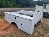 9 ' UNTILITY BED W/ TOOL BOXES, HIDE AWAY GOOSENECK BALL