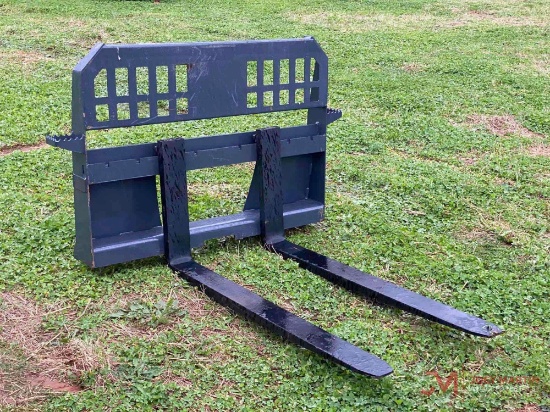 NEW SPF 48 PALLET FORKS, DUAL STEP, SKID STEER QUICK ATTACH