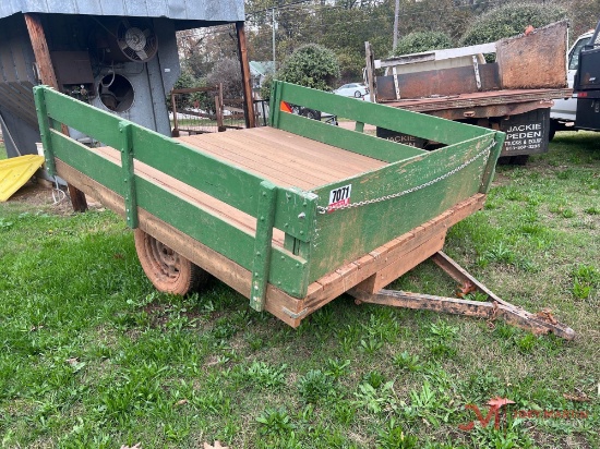 SINGLE AXLE WOODEN TRAILER