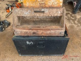 METAL TOOL BOX AND WOODEN TOOL CARRIER