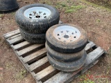 (5) USED TIRES AND WHEELS