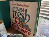 SOUTH CAROLINA FARM FRESH METAL SIGN