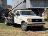 1990 FORD F-SUPER DUTY XLT LARIAT FLATBED SERVICE TRUCK