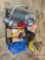 CONTENTS OF PALLET LIGHT, METAL FENCE, TOOLS, TARP